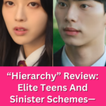 Image featuring Lee Chae-Min and Roh Jeong-Eui, stars of the intense high school Kdrama "Hierarchy," depicting their intense and serious expressions.