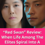 The image features South Korean actors Rain and Kim Ha-neul with serious expressions, promoting the "Red Swan” kdrama.